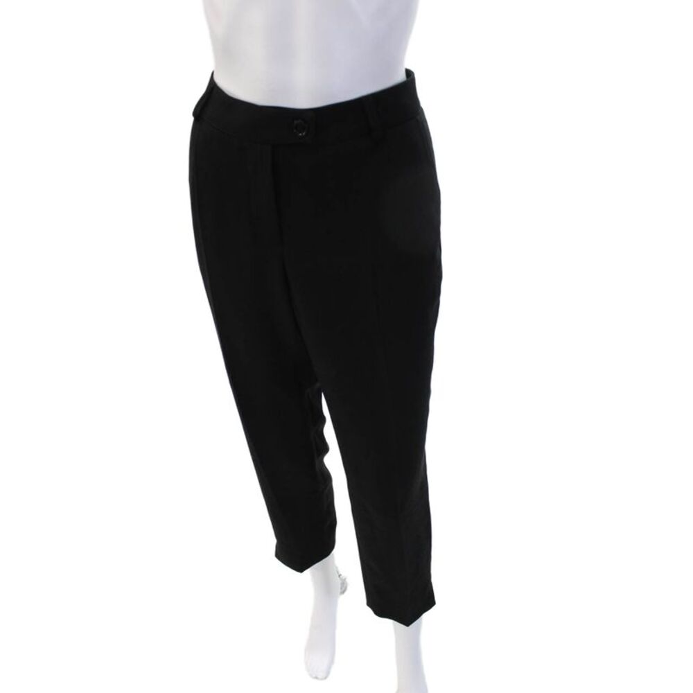 Maison Common Unisex Ankle Cropped Dress Pants Black Button Size 38
